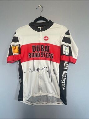 Dubai Roadsters Men's Red & White Cycling Jersey Castelli size XL